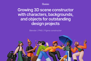 Homies 3D Illustration Constructor