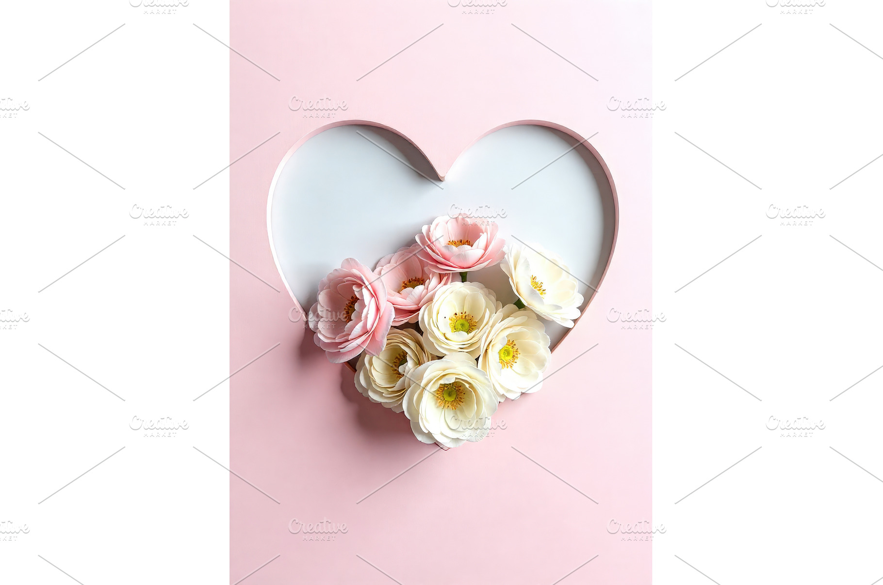 Pink and white flowers arranged in a, a Holiday Photo by tilialucida