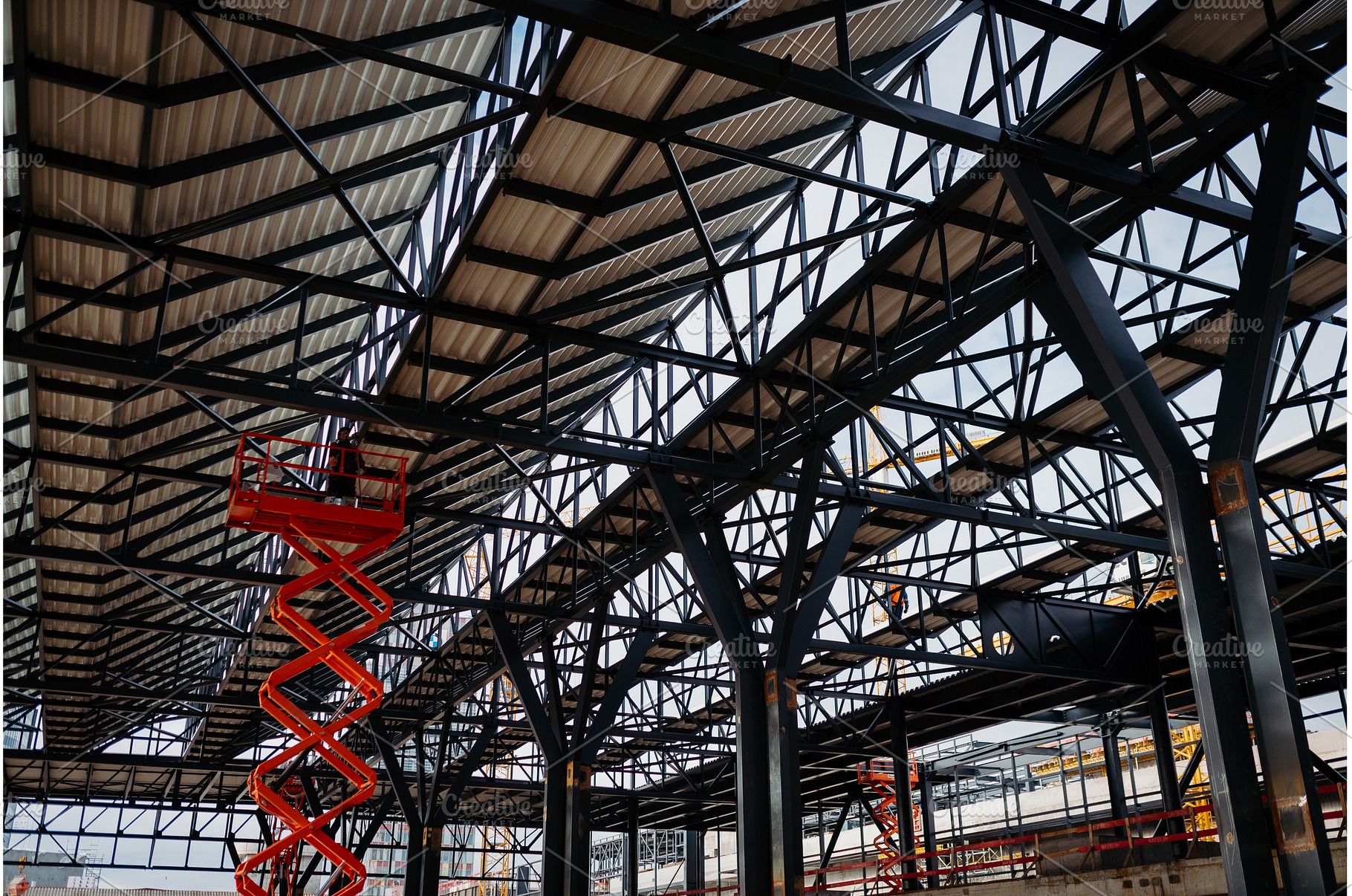Steel structure of industrial, an Industrial Photo by HalfPoint