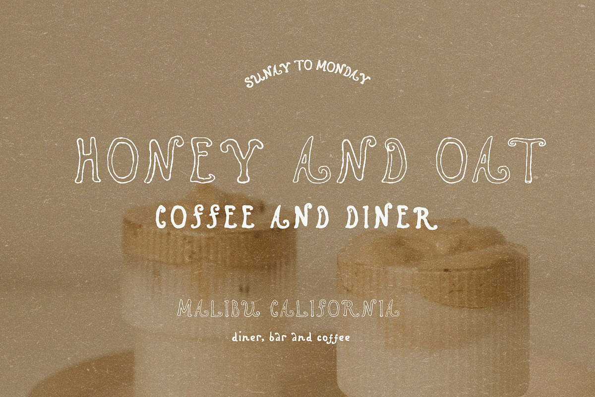 Hand Lettered Retro Outline Font, a Handwritten Font by Laras Wonderland (Photo 9 of 12)