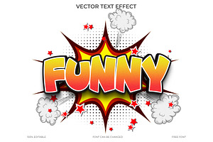 Funny Comic Text Effect EPS Vector, an Action Add-On by Imamul001