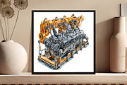 Big Factory Watercolor Clipart Png, an Illustration by DreamCafeArt (Thumbnail 6 of 6)