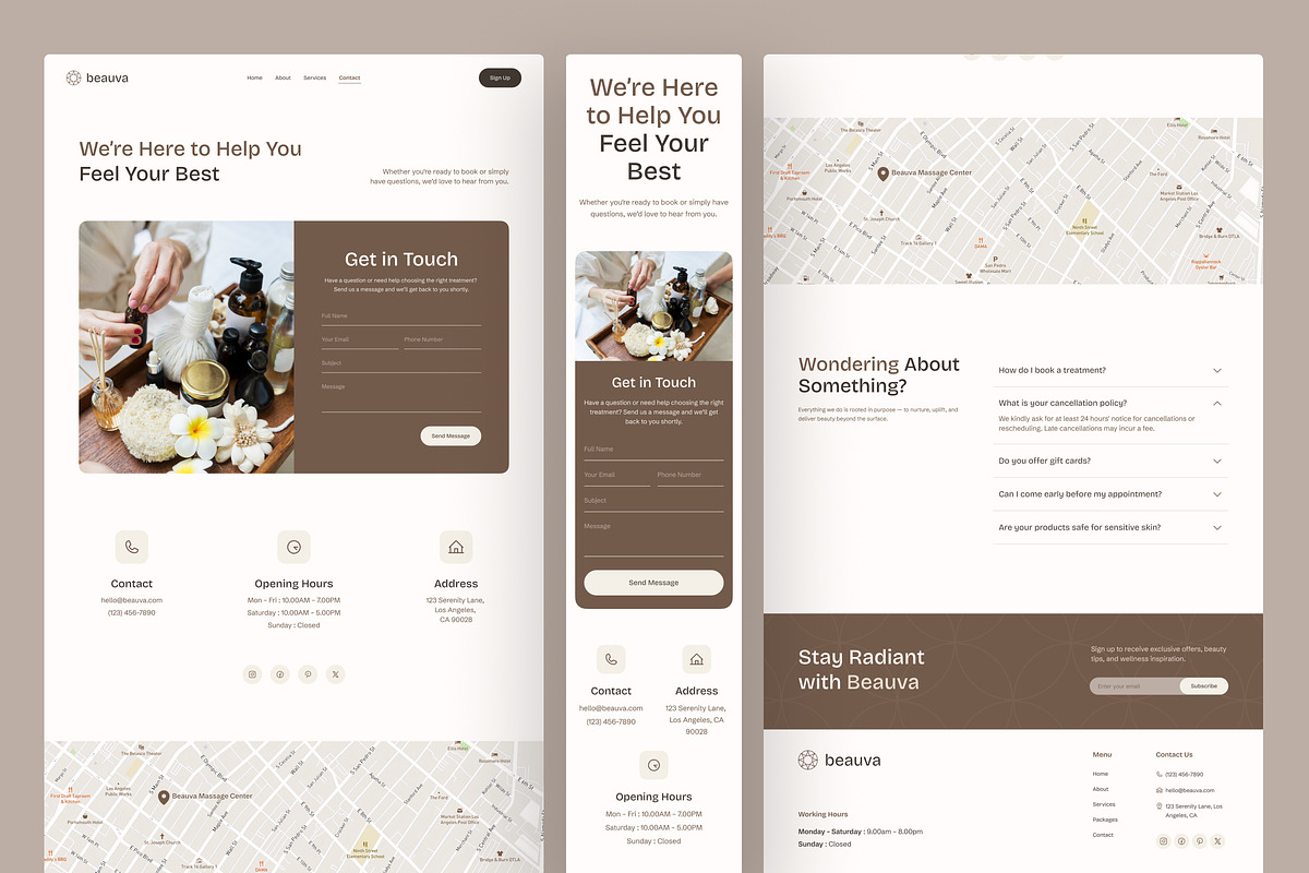 Beauty Spa & Wellness Website, an UI Kit Template by peterdraw (Photo 6 of 7)