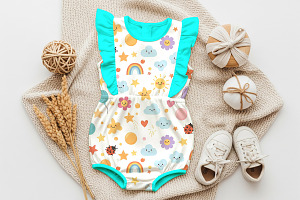 Baby Clothe Fabric Mockup, a Shirt Mockup by Rami's Mockups