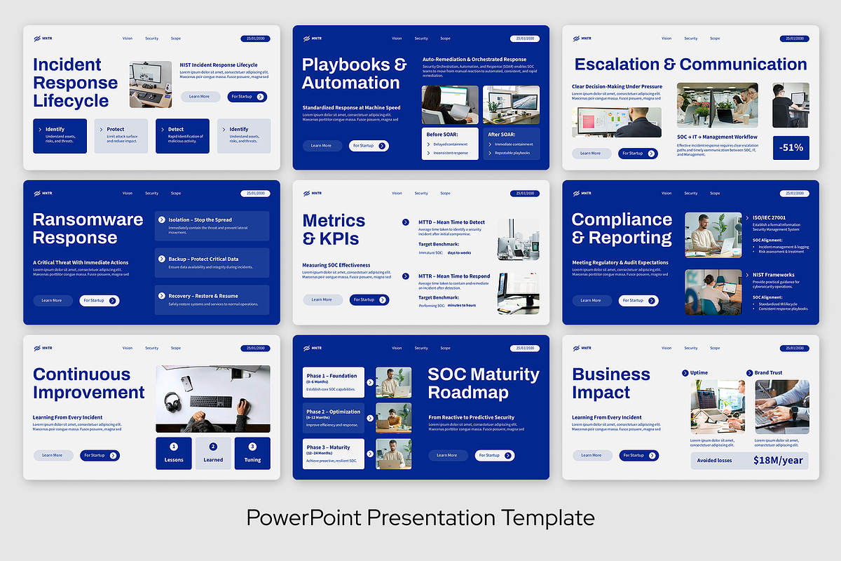 SOC Monitoring & Incident Response, a Presentation Template by Sixtemp (Photo 3 of 3)