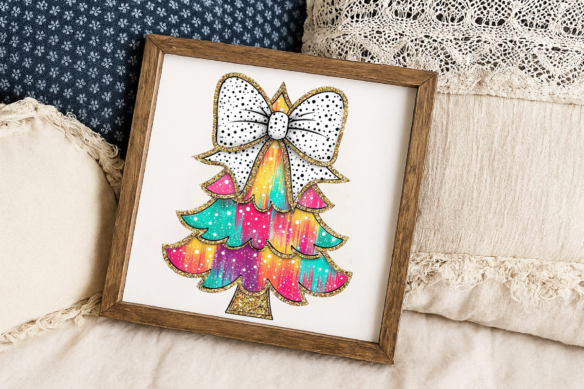Colorful Coquette glitter Christmas, an Illustration by Libby Wishes (Photo 6 of 6)