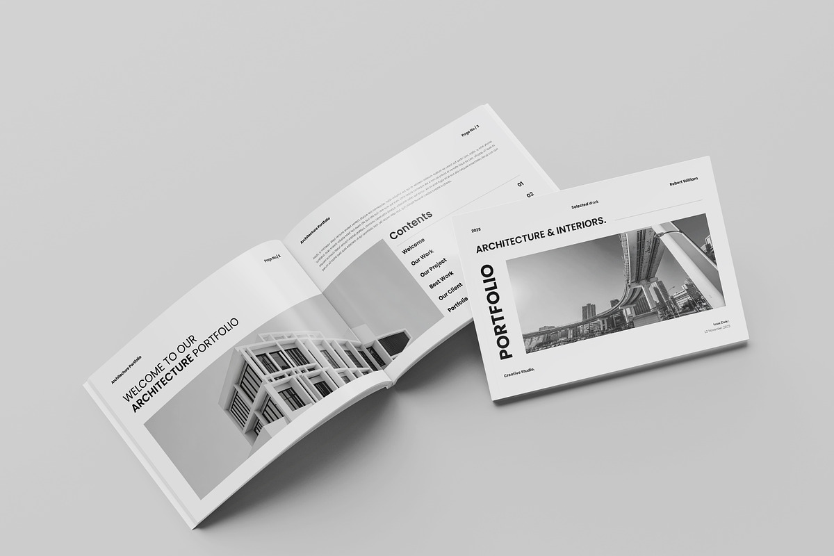 Architecture Brochure Template Lands, a Brochure Template by Spark_Creative (Photo 2 of 12)