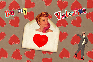 Valentines Day RETRO Design SET