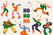 Groovy Bizarre Xmas Characters, a Seasonal Illustration by Marish (Thumbnail 1 of 8)