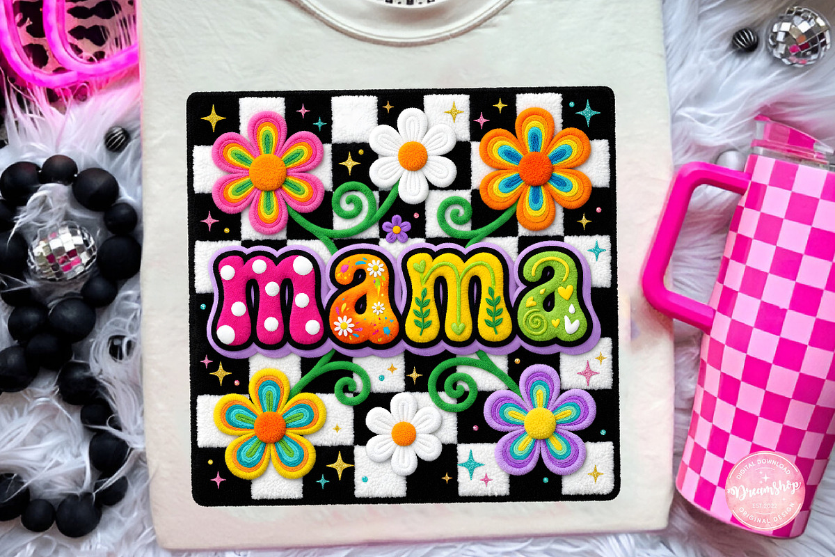 Yarn Floral Mama, Mothers Day Shirt, an Illustration by CreationArt (Photo 1 of 5)