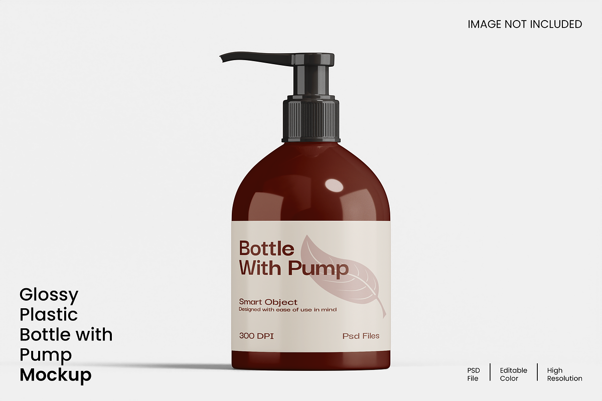 Plastic Bottle with Pump Mockup, a Packaging Mockup by Unerispace