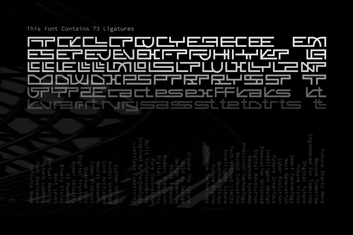 Fuutech – Tech And Sci-Fi Font, a Sans Serif Font by Erifqizefont (Photo 3 of 10)