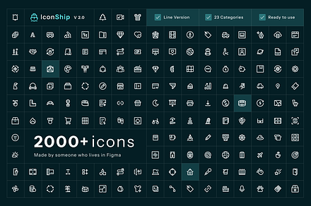 IconShip - 2000+ Line icons, an Outline Icon by GiovanaSchnorr1