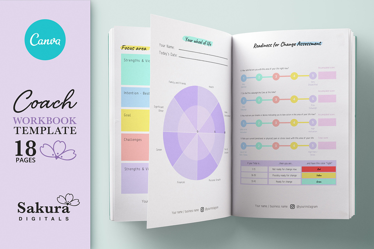 Life Coach Workbook Template for Canva