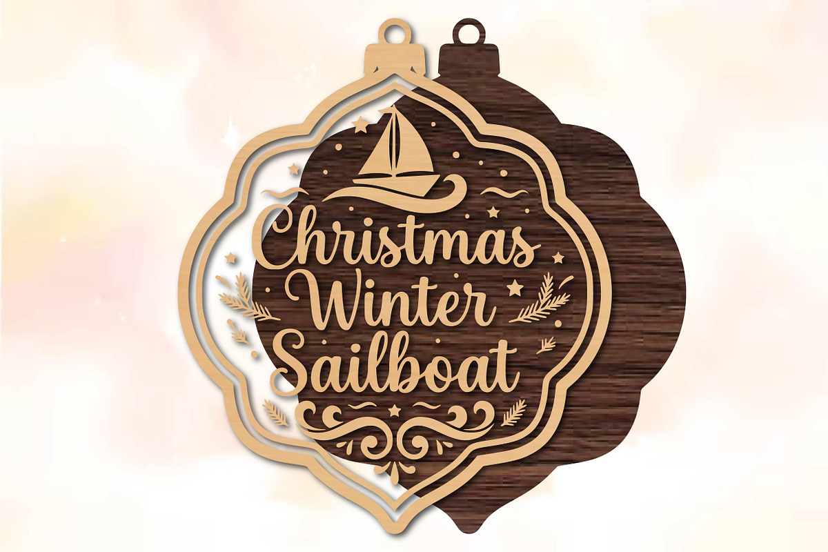 Christmas Winter Sailboat SVG, an Object Graphic by DreamPrint404 (Photo 2 of 3)