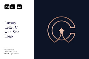 Luxury Letter Cwith Star Logo, a Branding & Logo Template by Luxury Logos