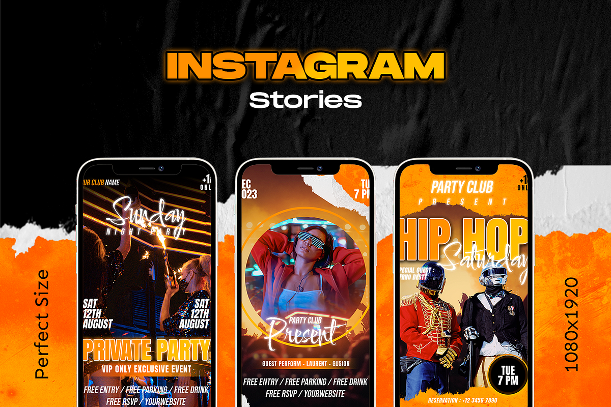 Escape Club Party Instagram Template, a Social Media Template by Shinra Labs (Photo 2 of 5)