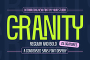 Cranity - Condensed Sans Serif Displ, a Sans Serif Font by Afkari Studio (Thumbnail 1 of 10)