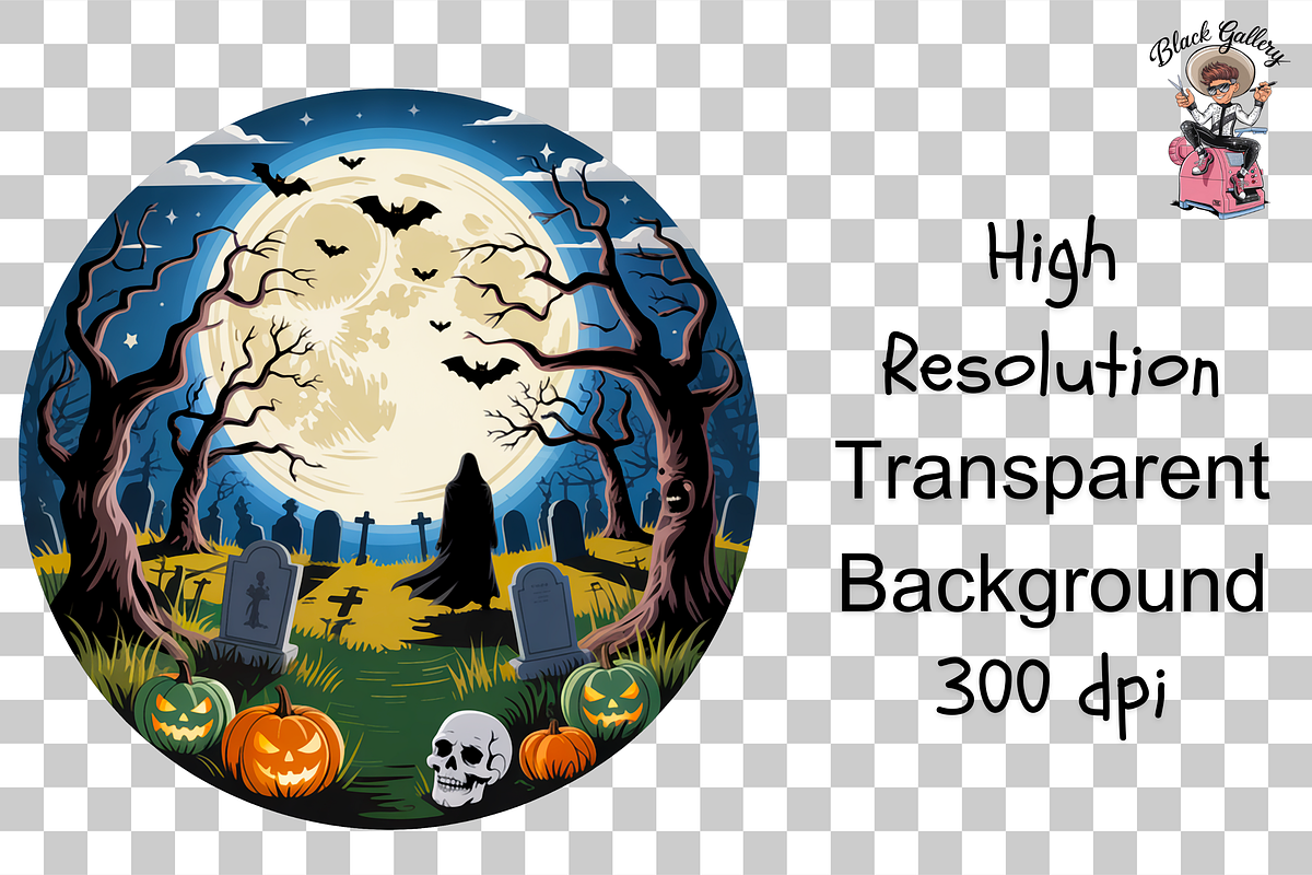 Spooky Halloween Night PNG Bundle, a Graphic by Clipart Bloom (Photo 9 of 11)