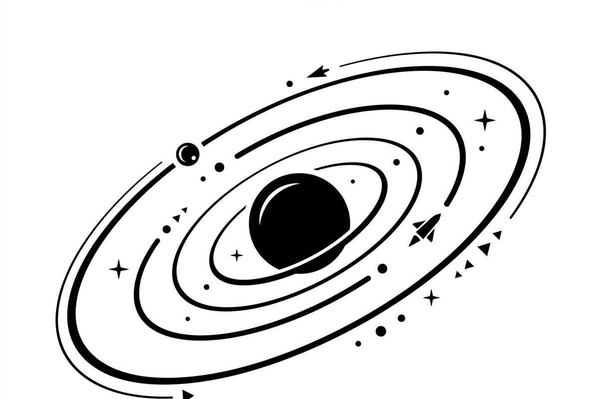 60 Planet Orbit Abstract Silhouette, an Empty State Illustration by Amazin_art (Photo 11 of 35)