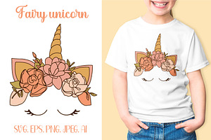 Fairy Unicorn SVG