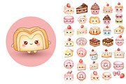 Kawaii Dessert - Clipart Pack., a Food Illustration by OtpirusGraphic (Thumbnail 2 of 4)