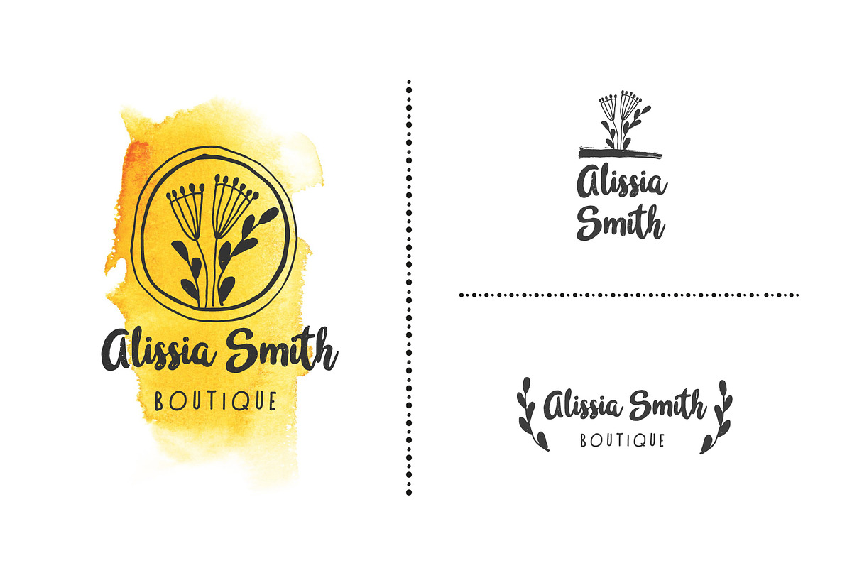 Hand drawn feminine premade logo v02, a Branding & Logo Template by Nues Design (Photo 7 of 12)