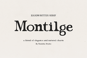 Montilge - Natural Handwritten Serif, a Serif Font by Pandeka Studio
