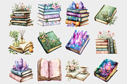 Watercolor Pastel Books Clipart, a Seasonal Illustration by Design Market (Thumbnail 4 of 5)