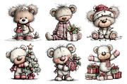 Whimsical Christmas Teddy Bear PNG, an Animal Illustration by Creative Art (Thumbnail 3 of 6)