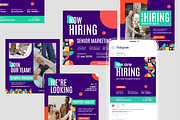 Modern We Are Hiring Instagram Post, a Social Media Template by SquidPixey (Thumbnail 3 of 6)