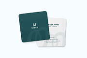 Square Business Card Mockup Bundle, an Advertising Mockup by graphypix (Thumbnail 9 of 14)