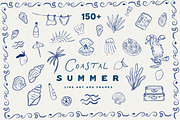 Coastal Icons & Hand Drawn Frames, an Object Graphic by Laras Wonderland (Thumbnail 1 of 16)