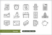 Minimal taxes icons, an Outline Icon by Picture Window (Thumbnail 1 of 5)