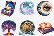 Midnight Reverie Clipart PNG, an Illustration by Black Bird Studio (Thumbnail 5 of 6)