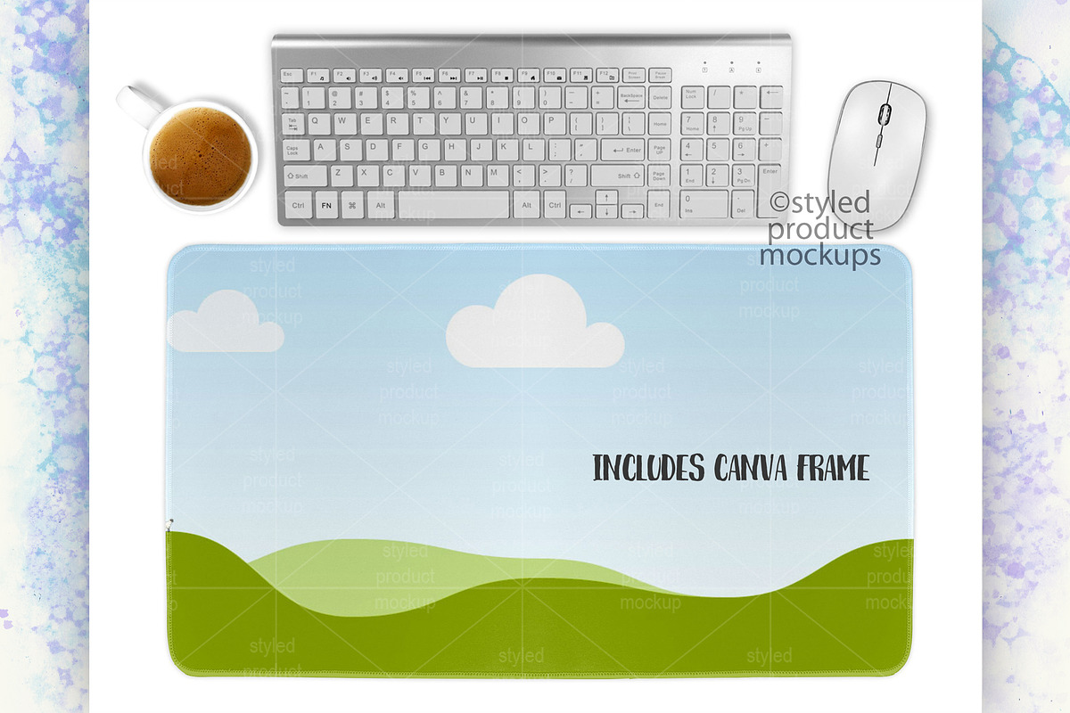 Sublimation 14x24 in desk mat mockup, a Merchandise Mockup by StyledProductMockups (Photo 6 of 6)
