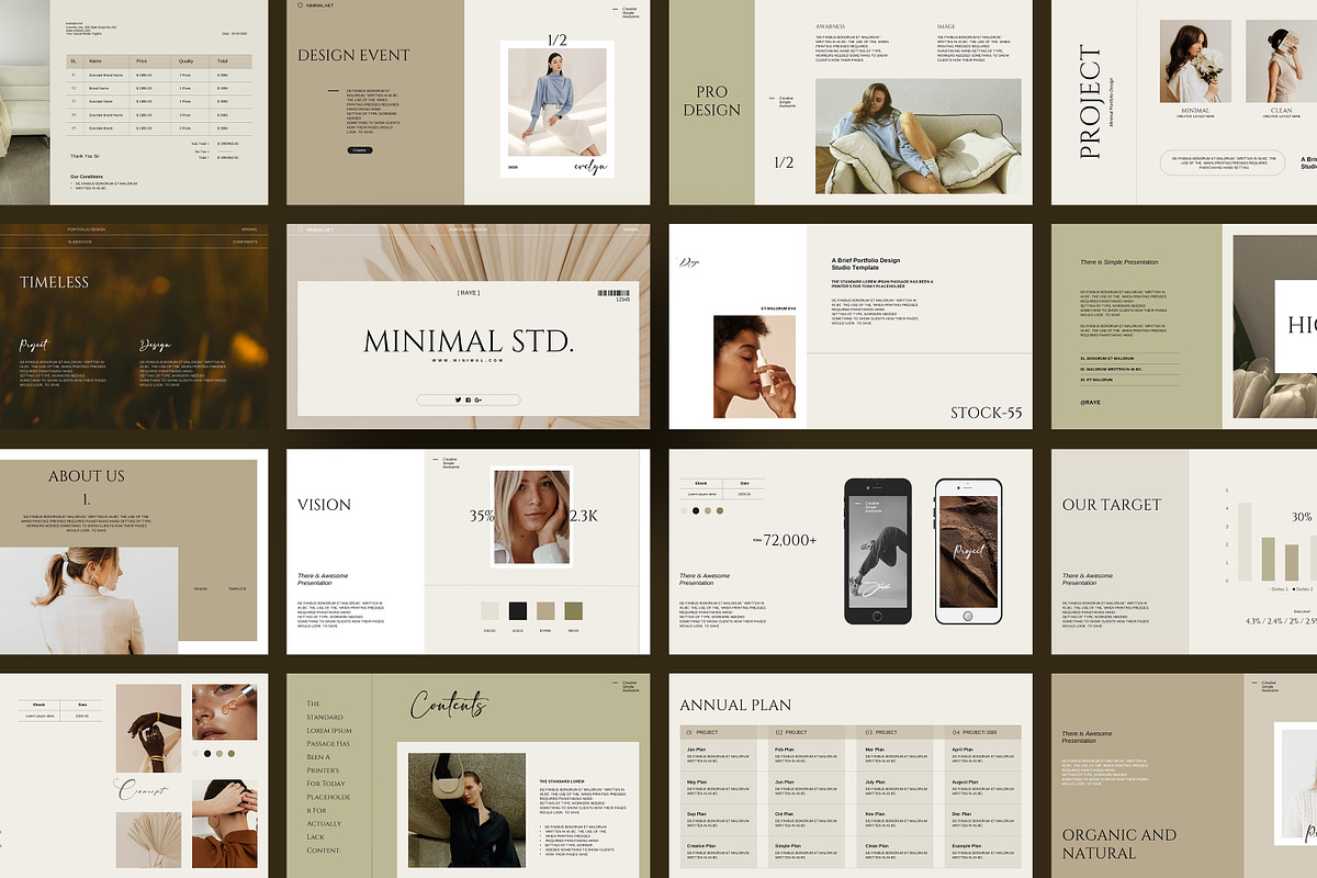 RAYE | Minimal Presentation Template, a Presentation Template by slidestock55 (Photo 1 of 11)