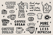 Coffee shop graphic elements, a Food Illustration by piyacler (Thumbnail 3 of 6)