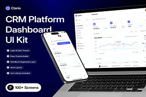 Clario CRM Platform Dashboard UI Kit