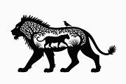 Lion Silhouette Vector Illustration,, an Illustration by Amazin_art (Thumbnail 17 of 21)