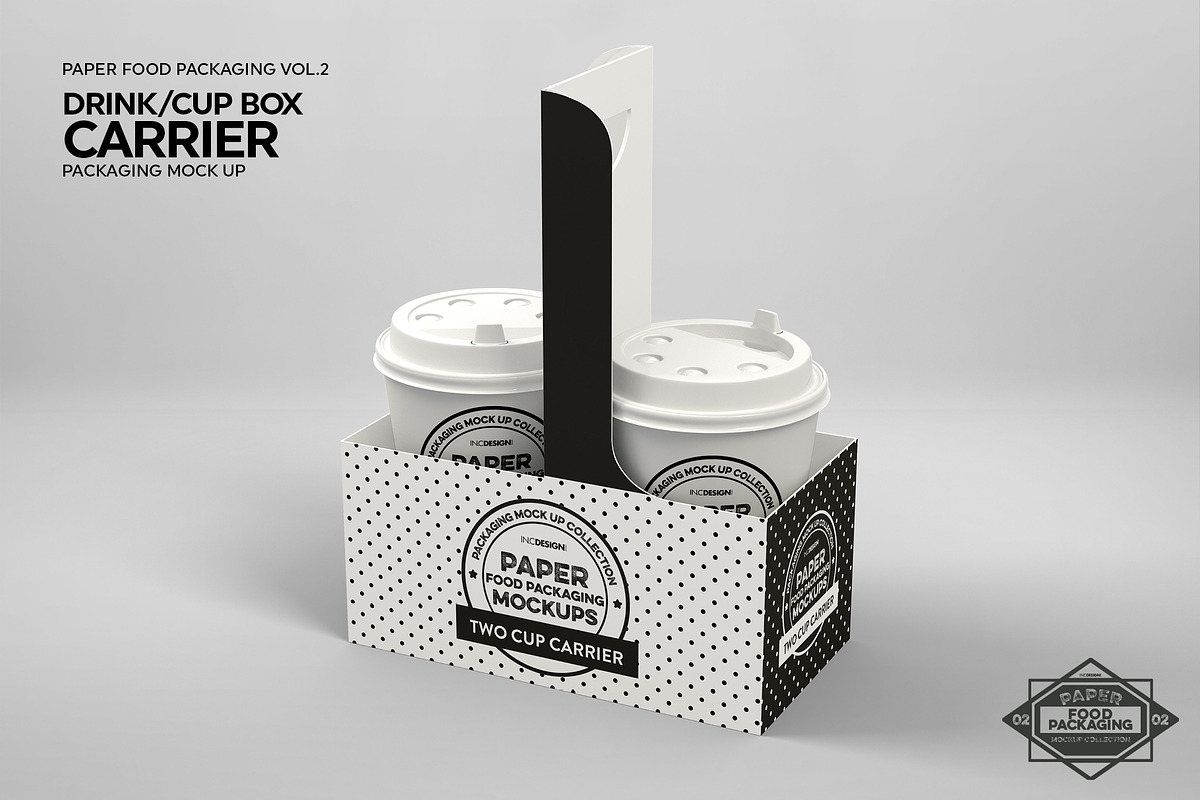 Drink Cup Carrier Packaging Mockup, a Cups & Container Mockup by INCDesign (Photo 6 of 7)