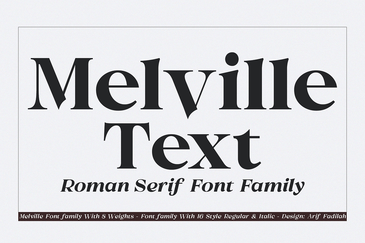 Melville Text - Roman Serif Family, a Serif Font by LuhopCreative (Photo 1 of 14)