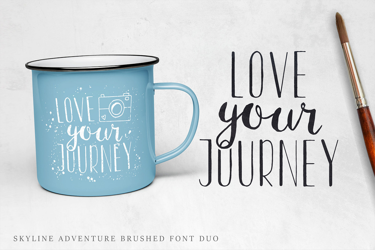 Font Duo Skyline Adventure Brushed preview 5