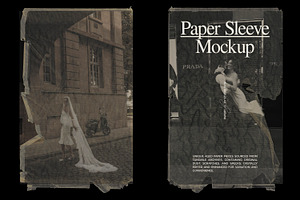 Vintage Photo Paper Sleeve Mockups