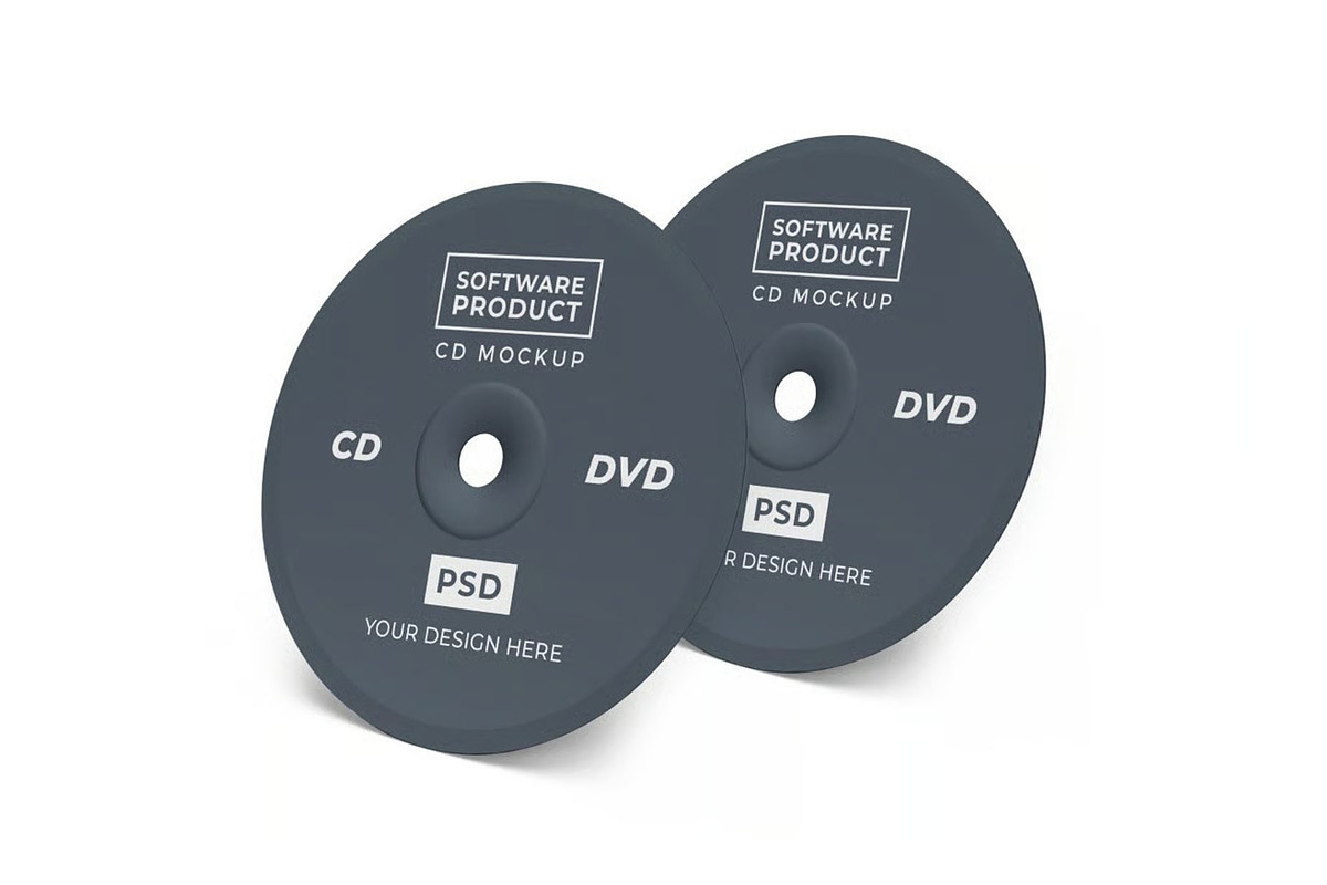 Compact Disc Mockup Template Set Vol, a Product Mockup by DesignRushMarket (Photo 8 of 11)