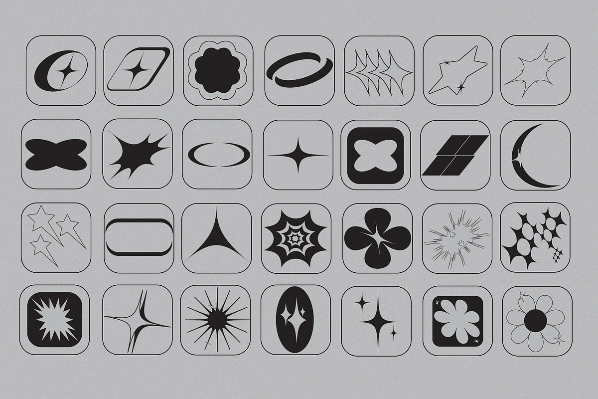 Y2K Shapes – 100 Pieces, an Icon by Dirtybarn (Photo 3 of 4)