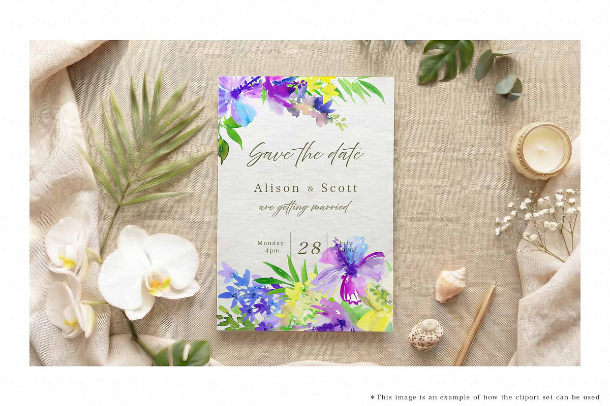 Watercolor Hibiscus & Tropical Birds, an Object Graphic by Sawango Designs (Photo 2 of 11)