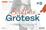 Scritture Grotesk, a Sans Serif Font by Godbless Studio (Thumbnail 1 of 14)