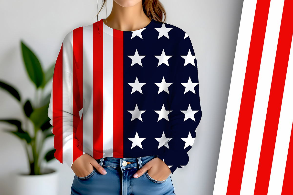 American Patriotic Flag Red White, a Background Graphic by Sharon Schwalbe (Photo 2 of 6)