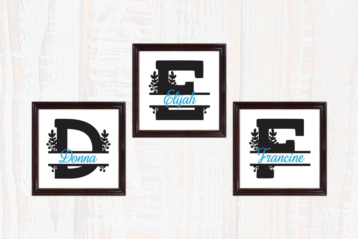 Floral Split Monogram Flower Font, a Font by SavanasDesign (Photo 4 of 10)